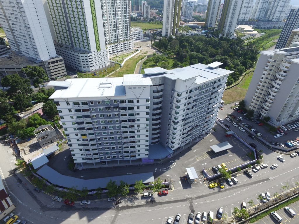 Pandangan udara tanah koperasi